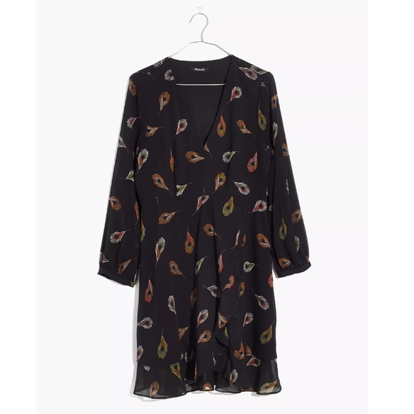 Madewell • Long-Sleeve Poppy Dress in Peacock Feathers - Picture 5 of 7